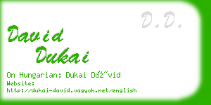 david dukai business card